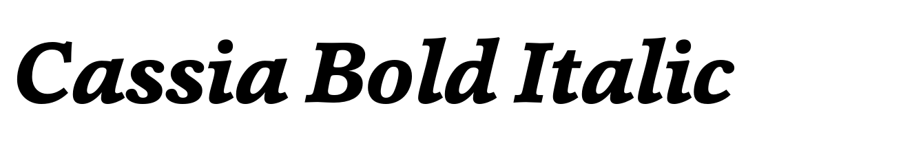 Cassia Bold Italic